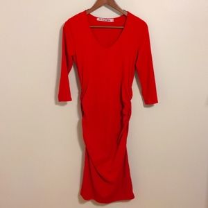 Michael Stars red maternity dress